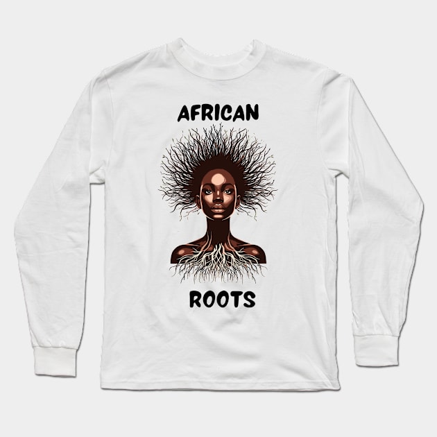 African Roots Long Sleeve T-Shirt by Graceful Designs